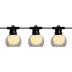 GBC 22.0250.20 - Outdoor String Light Set 10 Bulbs 3000K 8m IP44 Black